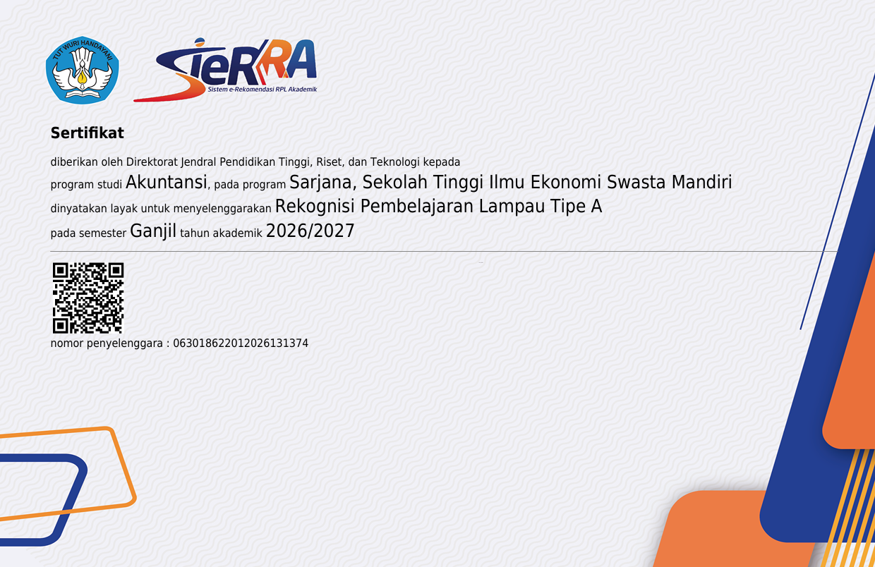 STIE Swasta Mandiri Surakarta Resmi Membuka Program RPL S1 Akuntansi Tahun Akademik 2026/2027